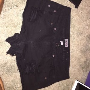 Black short shorts