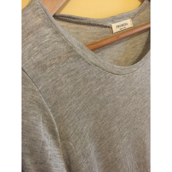 Gray Hi-Low Tunic Top - Picture 4 of 4