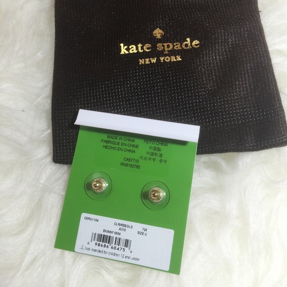 Kate Spade Rose Gold Pave Bow Earrings - Picture 2 of 3