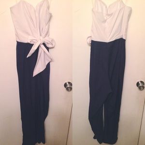 Francesca's Collections Strapless Jumpsuit