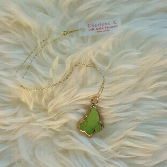 Gold trim turquoise necklace