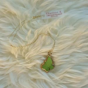 Gold trim turquoise necklace