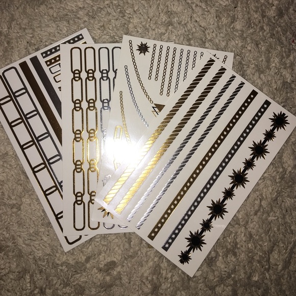 metallic temporary tattoos