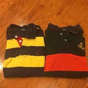 Two polo Ralph Lauren boys Large 16/18 polo shirts