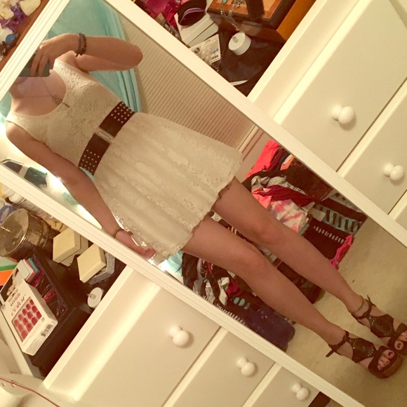 Adorable white lace dress