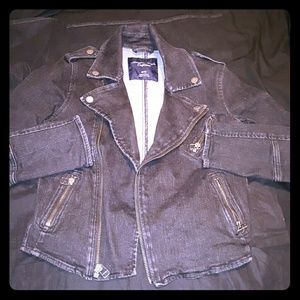 American eagle biker jean jacket