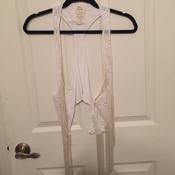 Freepeople fringe vest!
