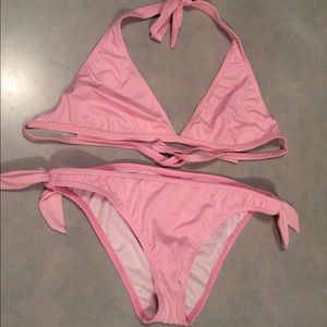 Billabong Pink Halter Top Bikini Size L