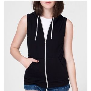 American Apparel sleeveless hoodie