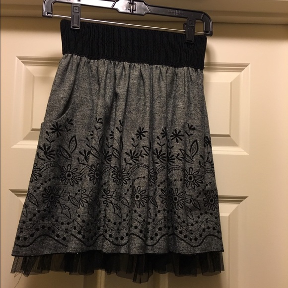 Grey and black skirt