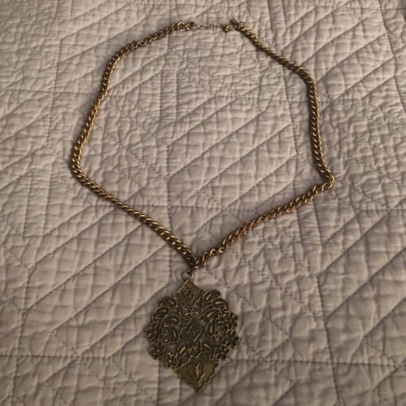 Express Gold decal necklace