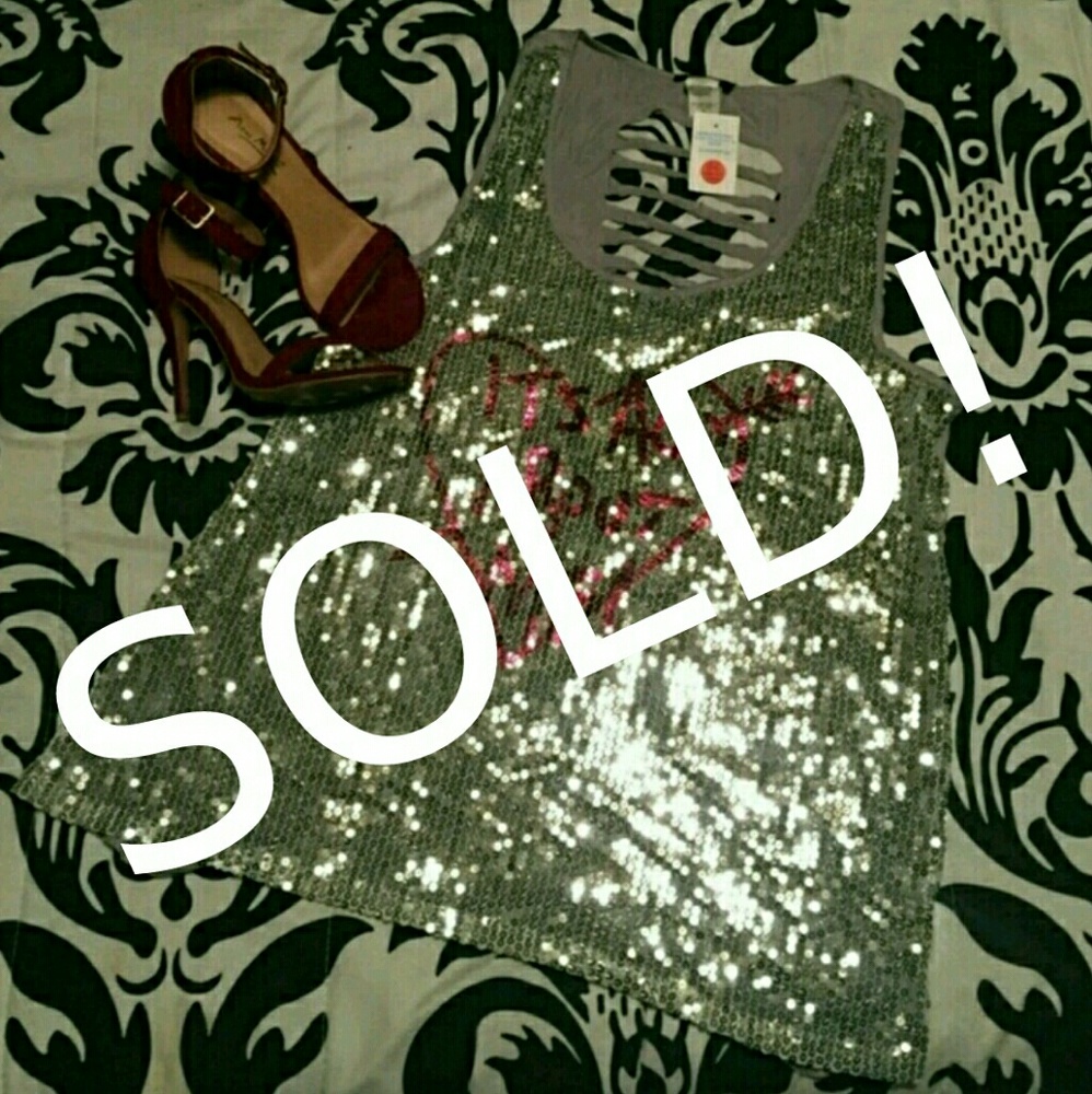 It's All About Me Sparkly Silver Blouse