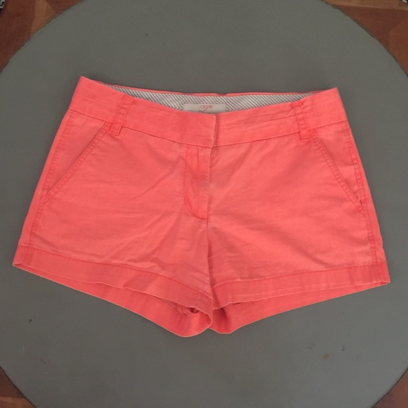 Jcrew Neon Orange Shorts