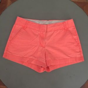 Jcrew Neon Orange Shorts