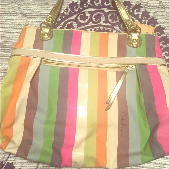 Oversized Rainbow Coach bag