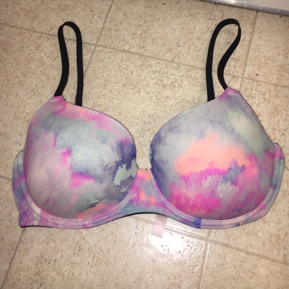 VS PINK WATERCOLOR BRA