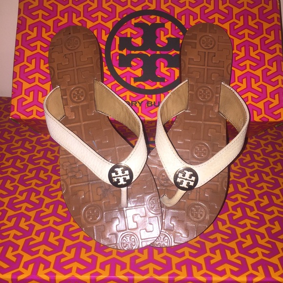 Authentic Tory Burch Thora Tumbled Sandals Sz.7