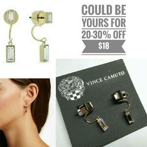 NWT. Vince Camuto baguette earrings.