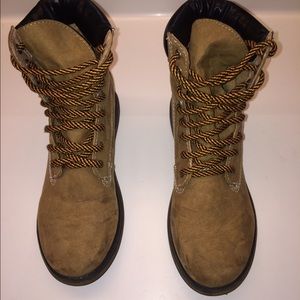 Tan Lumber jack boots