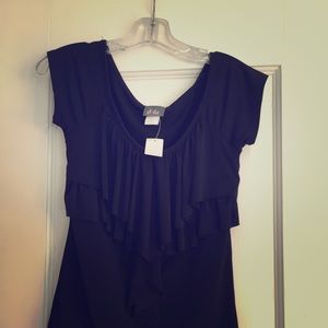 Black sleeveless top