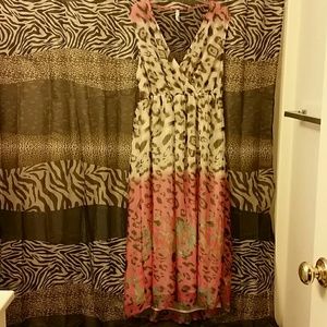 *Final* Sleeveless Tropical Animal Print Dress