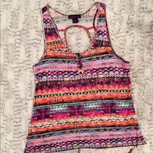 NEON TRIBAL PRINT TOP