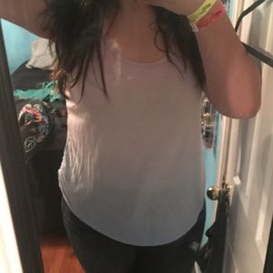 Purple to Blue Gradient Lace Back Tank Top