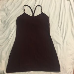 Lululemon power Y maroon tank