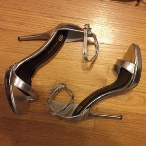 Silver Prom Heels