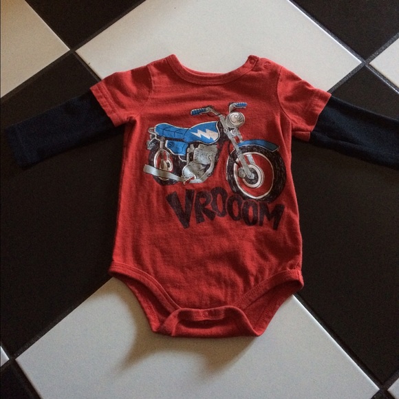 🏍 Circo Biker Baby Red Motorcycle Onesie 9 months