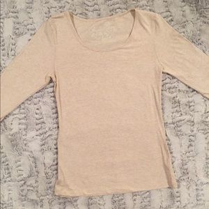CREAM LONG SLEEVE TOP