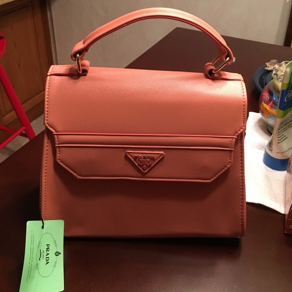 Pink peach bag.
