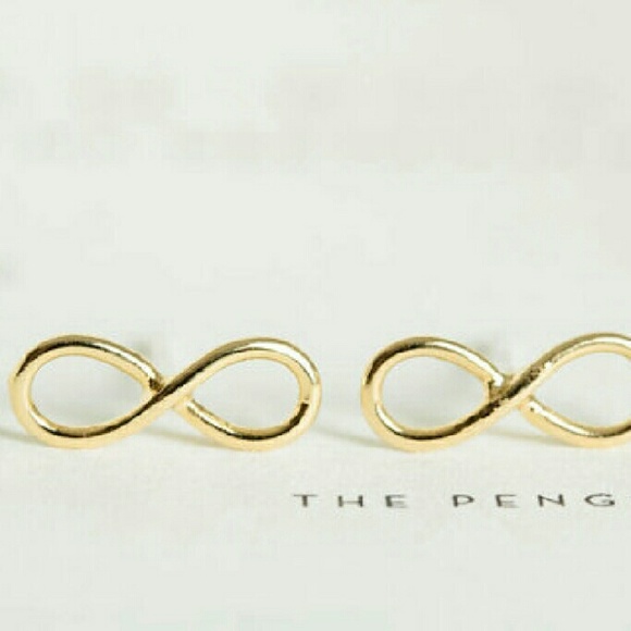 ❤️4 for $20 Sale Gold/silver infinity loop earring - Picture 2 of 4