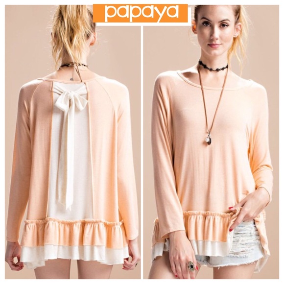 T.La Tops - DOUBLE RUFFLE TUNIC