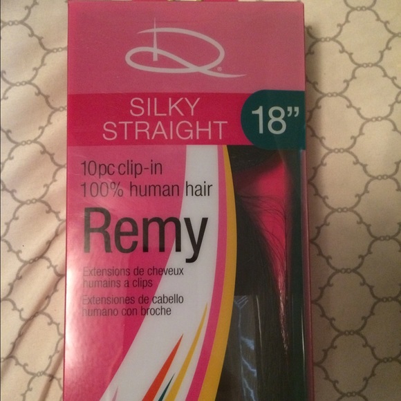 18" BLACK Design Lengths Clip In Hair Extensions