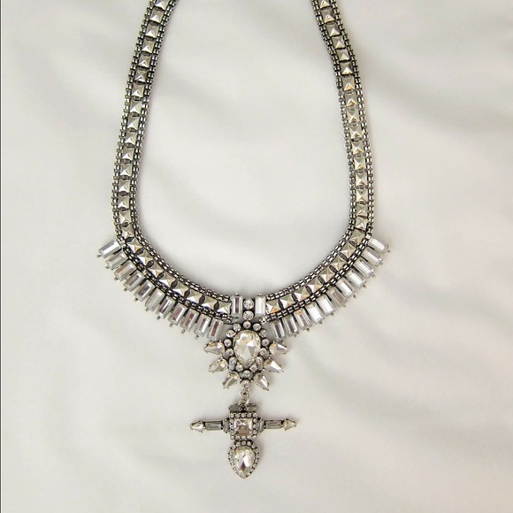 Silver statement necklace - Picture 2 of 4