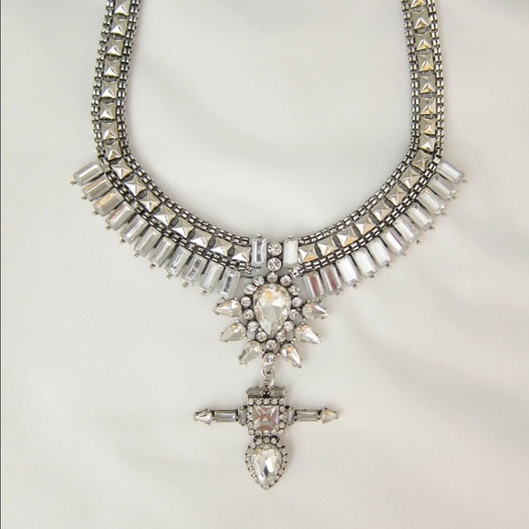 Silver statement necklace - Picture 4 of 4