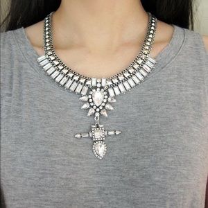 Silver statement necklace