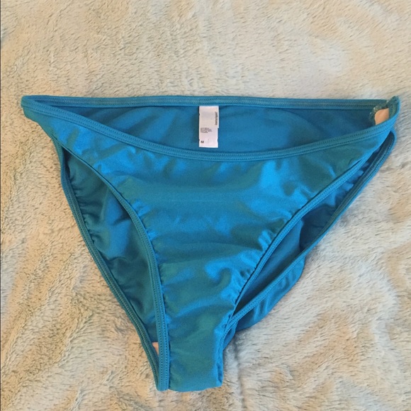 American Apparel teal satin bikini bottom
