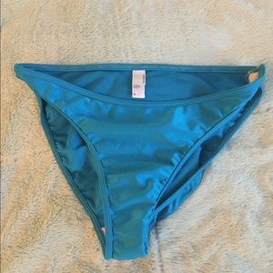 American Apparel teal satin bikini bottom