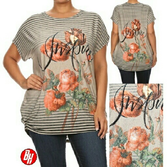 Plus Size OS Floral Top