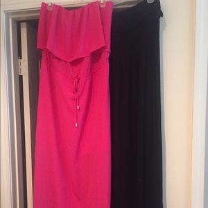 Pink maxi dress strapless