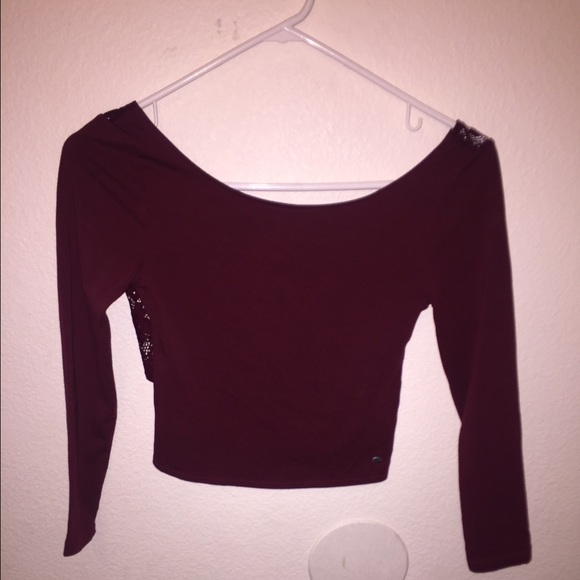 Burgandy crop top. Never worn
