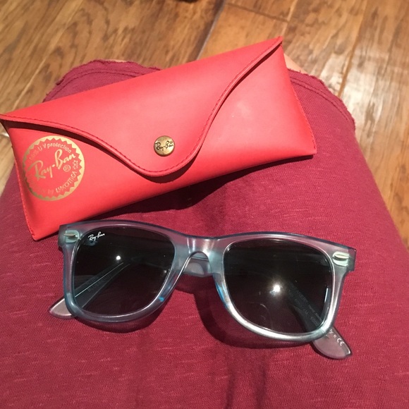 Limited edition blue transparent Ray bans