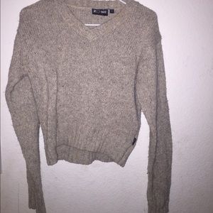Knitted long sleeve crop