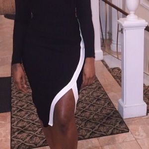 Black midi skirt