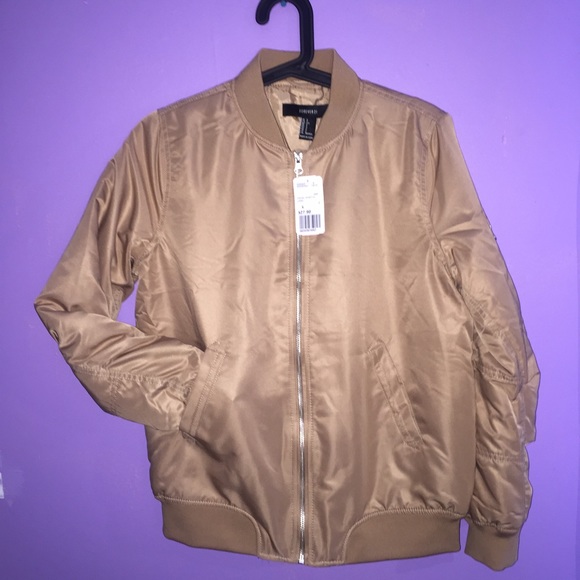 NWT Tan Bomber Jacket