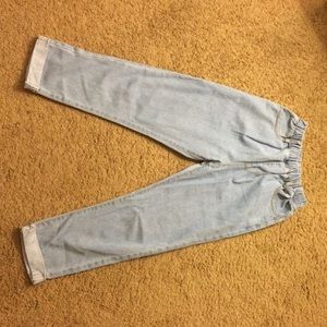 Light wash harem jeans