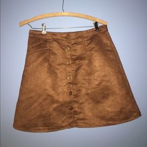 Faux Suede Skirt