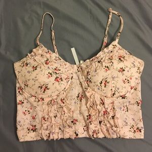Floral Pink Crop Top